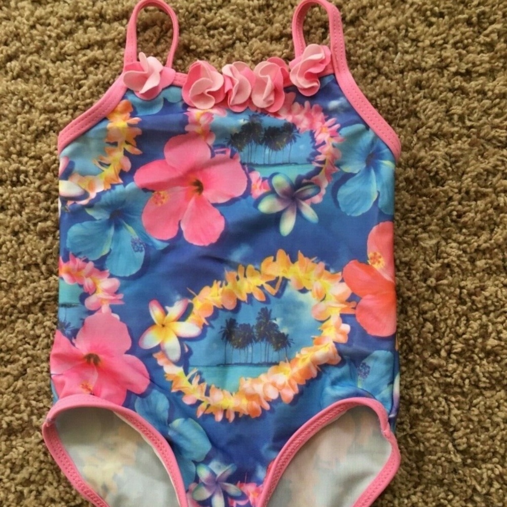 NEW WAVE ZONE Toddler Girl Swim suit ~ 18 months